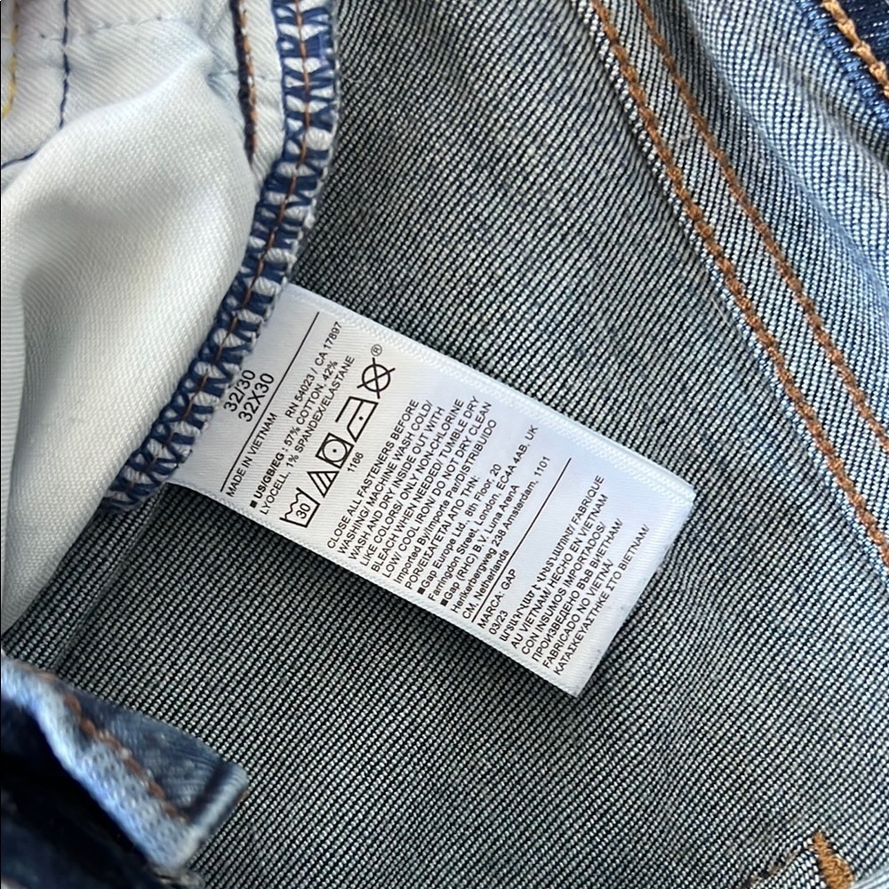 GAP Men's Slim Soft Flex Blue Jeans Size Waist 30 - Picture 7 of 7